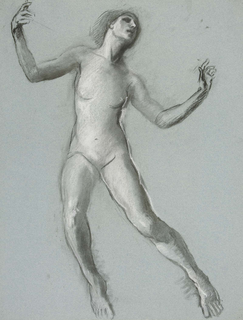 Study For Figure Of Noon In The Hours Mural At The State Capitol Building In Harrisburg Pennsylvania by Edwin Austin Abbey