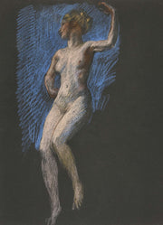 Study For Figure Of Pm In The Hours Mural At The State Capitol Building In Harrisburg Pennsylvania by Edwin Austin Abbey