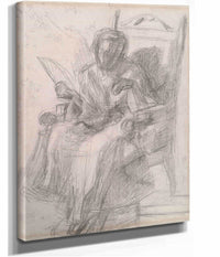 Study For Girl With Cat Katherine by Thomas Eakins