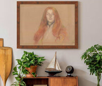 Study For Head Of Ophelia by Edwin Austin Abbey