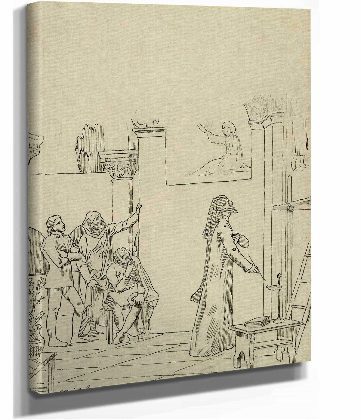 Study For Linspiration Chretienne   by Pierre Puvis De Chavannes