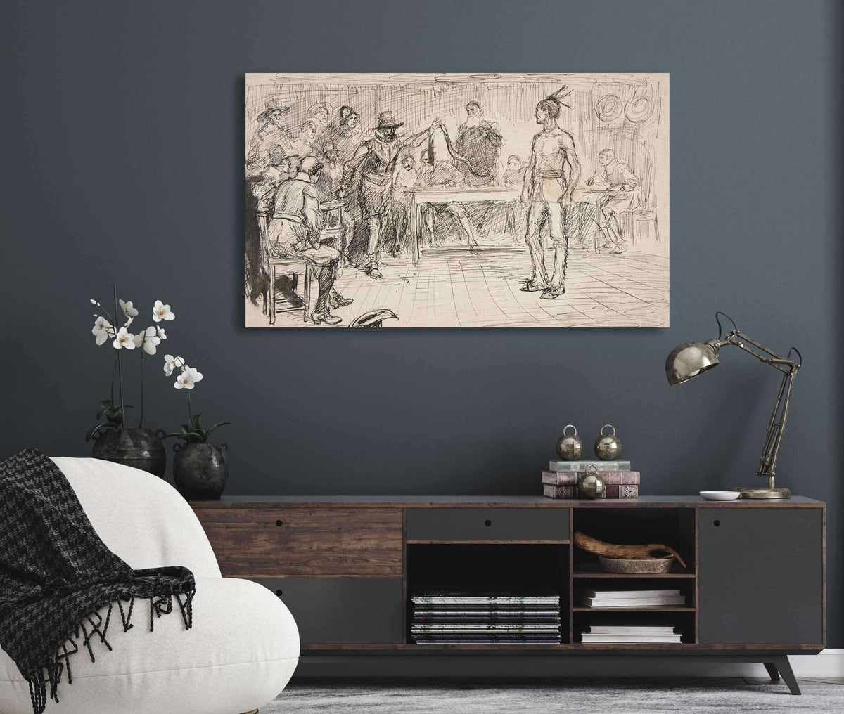 Study For Miles Standishs Challenge by Edwin Austin Abbey