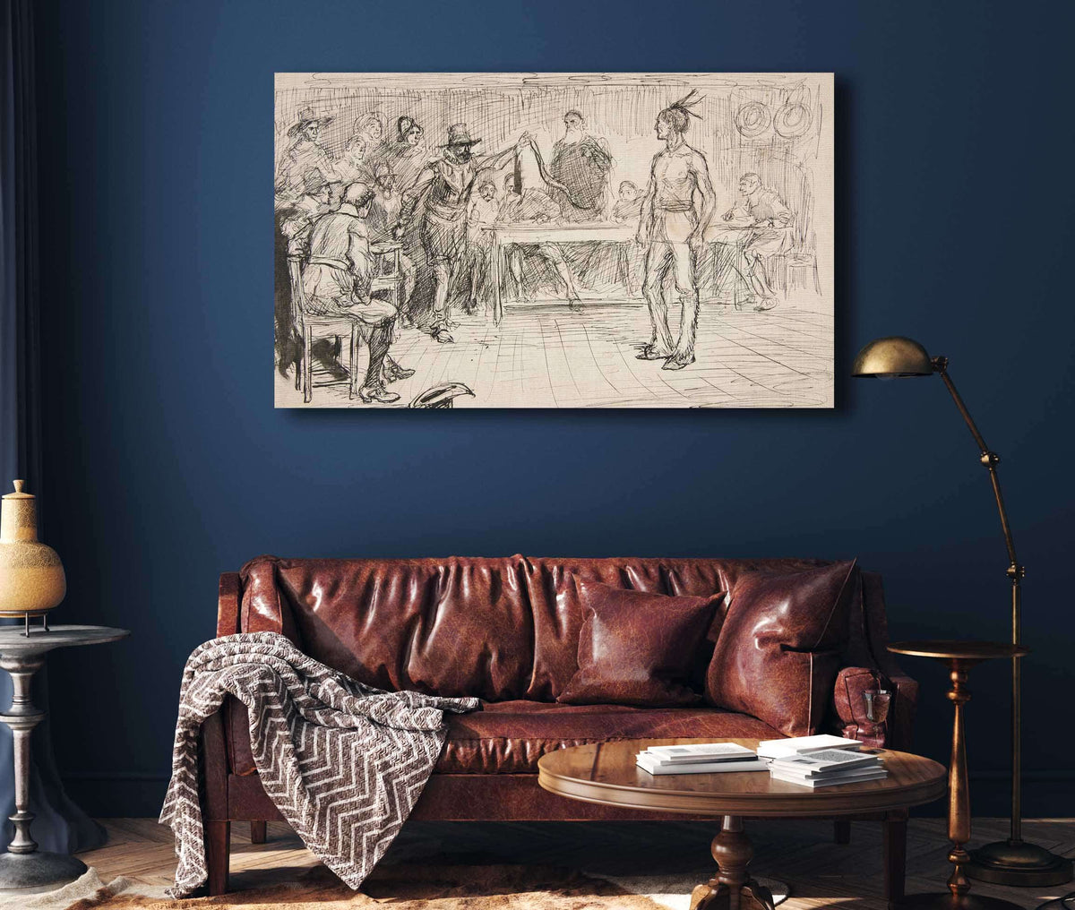 Study For Miles Standishs Challenge by Edwin Austin Abbey