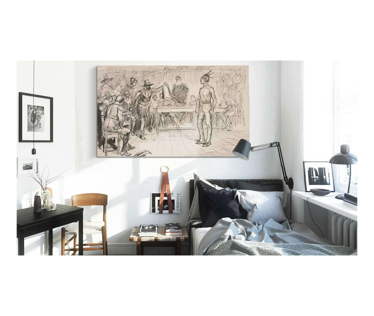 Study For Miles Standishs Challenge by Edwin Austin Abbey