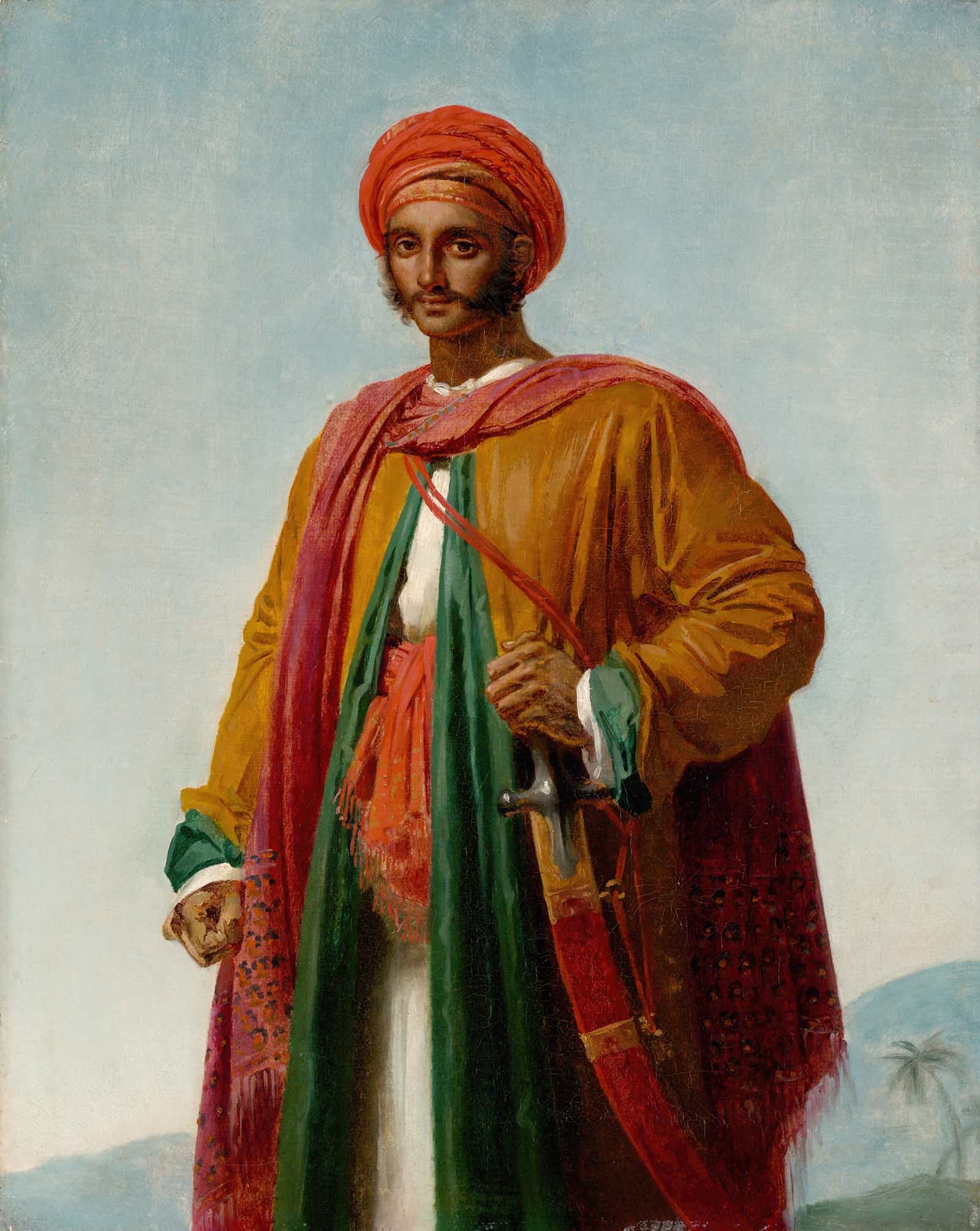 Study For Portrait Of An Indian by Anne Louis Girodet Trioson