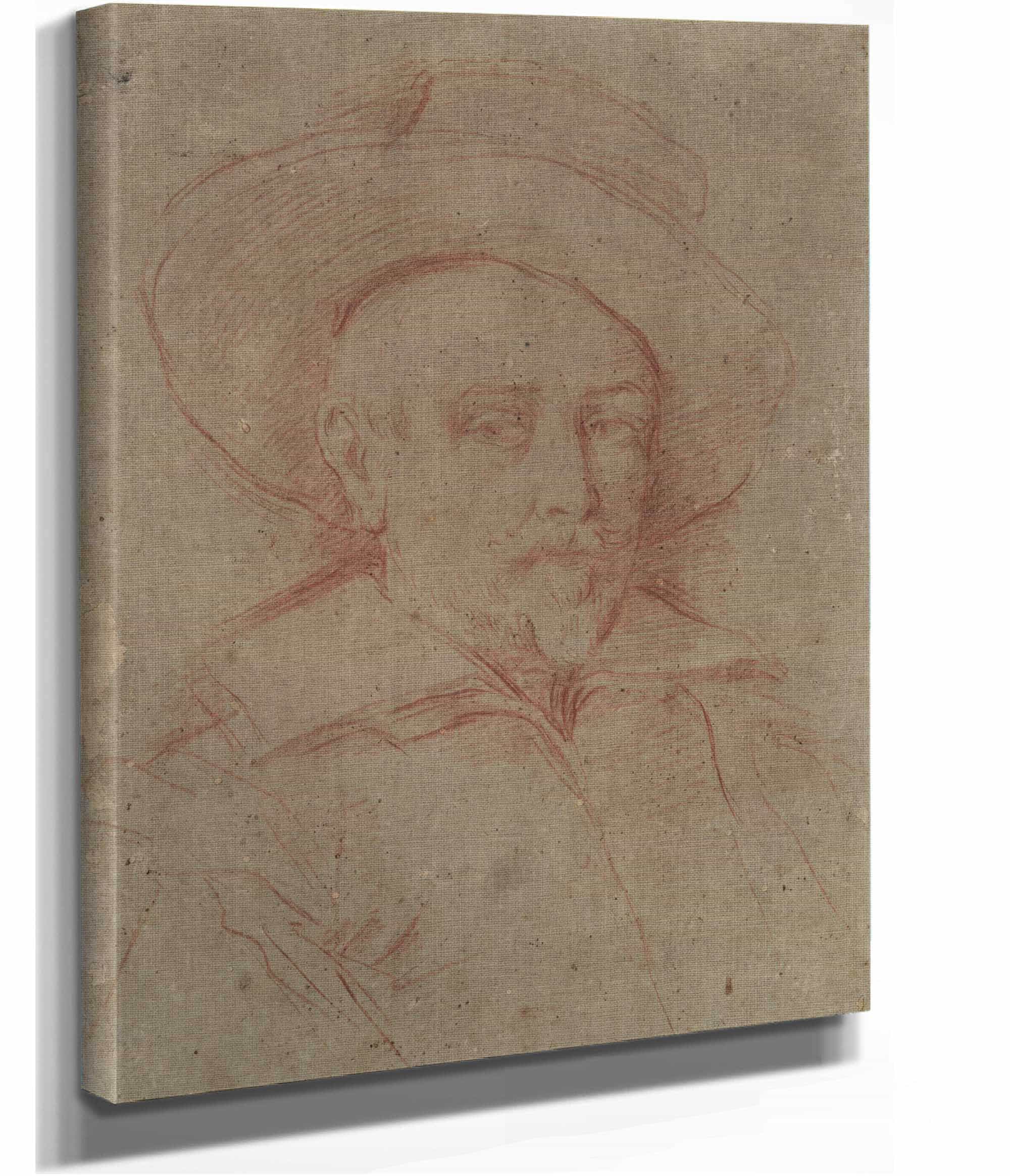 Study For Self Portrait In The Uffizi Gallery Florence by Guido Reni