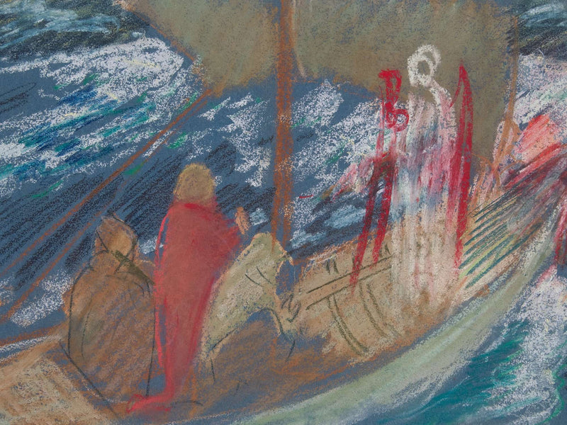 Study For Solomons Ship In The Quest Of The Holy Grail Mural Library by Edwin Austin Abbey