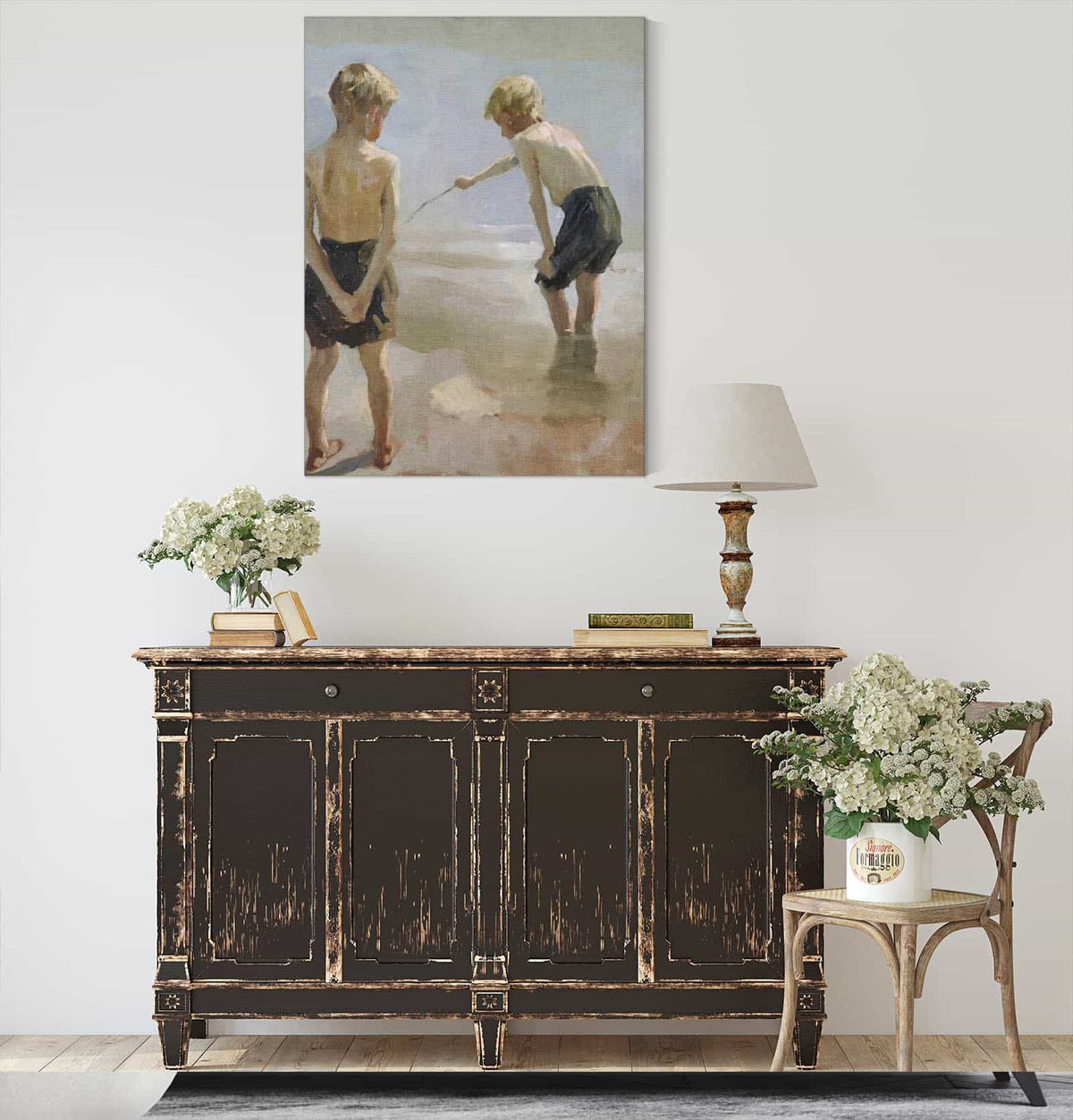 Study For The Boys Playing On The Shore by Albert Edelfelt