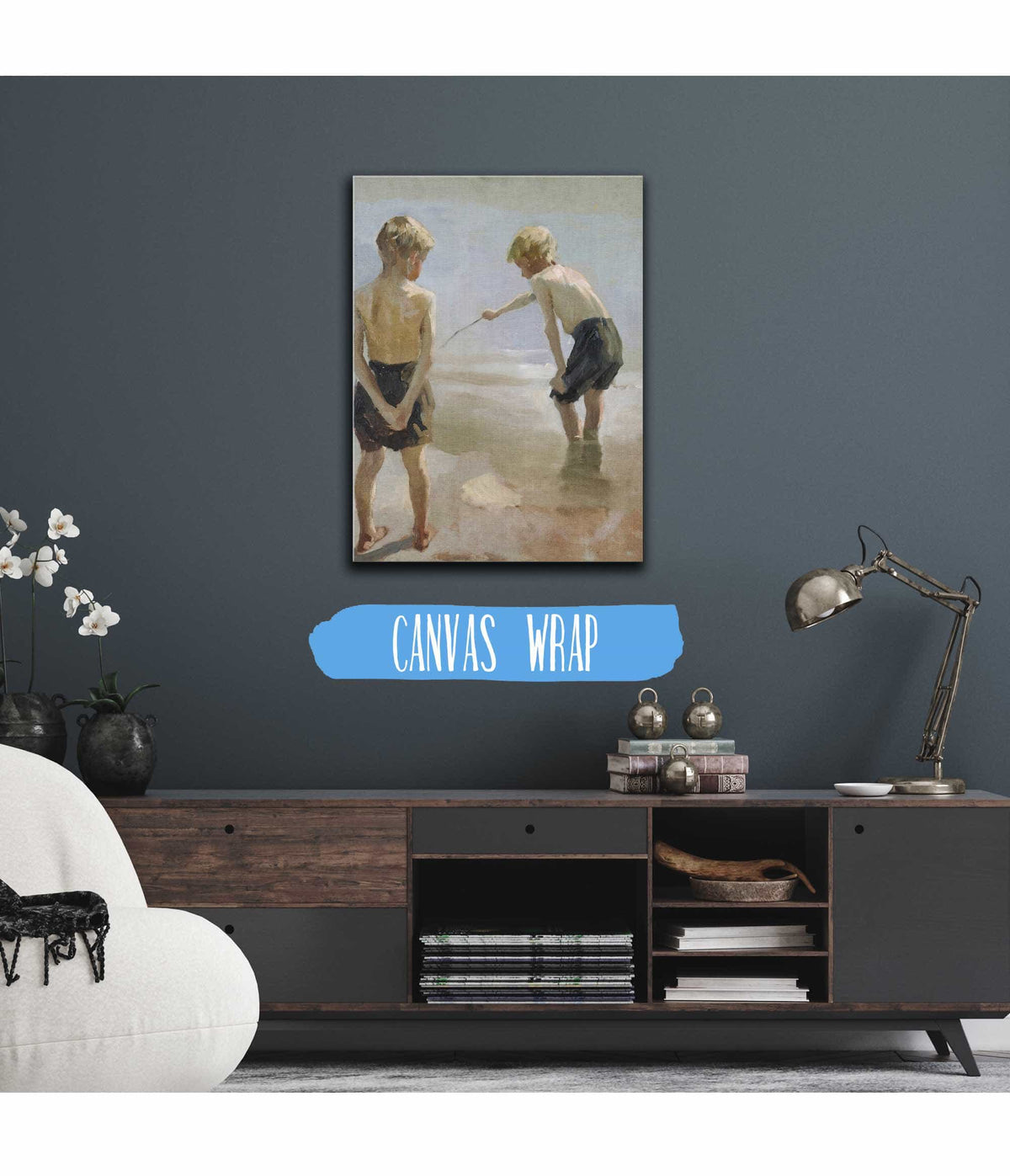 Study For The Boys Playing On The Shore by Albert Edelfelt