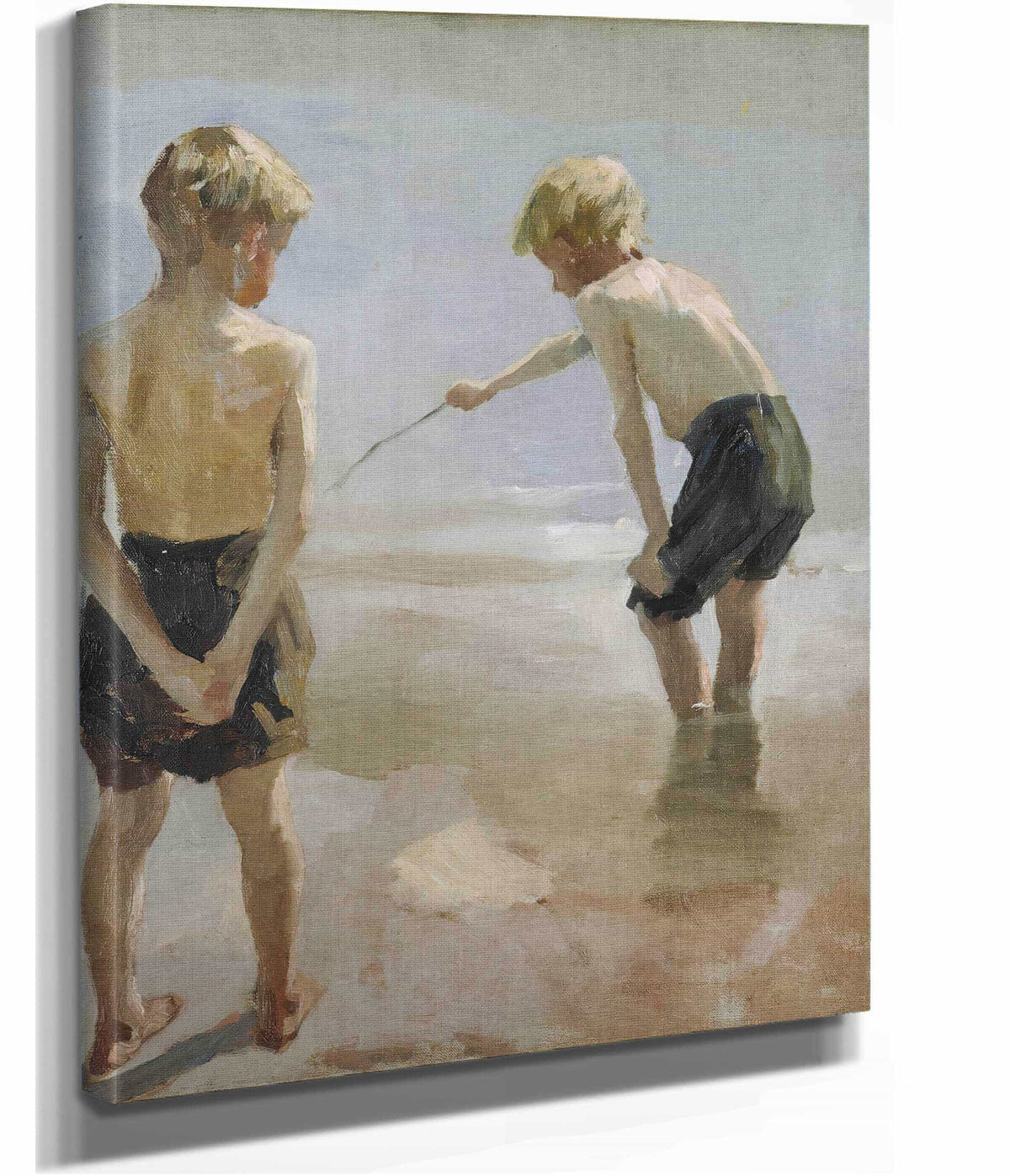 Study For The Boys Playing On The Shore by Albert Edelfelt
