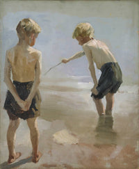 Study For The Boys Playing On The Shore by Albert Edelfelt