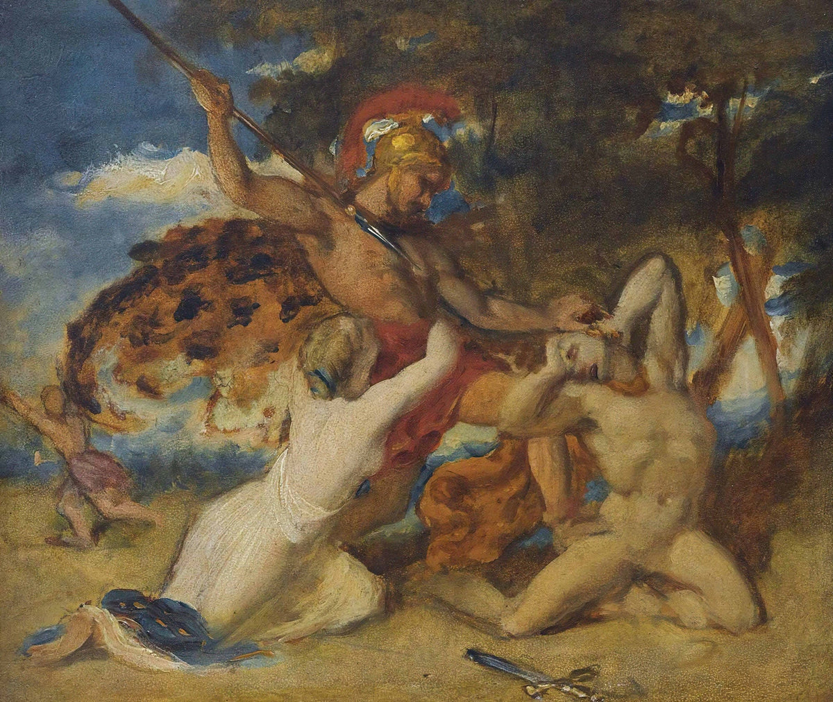 Study For The Combatwoman Pleading For The Vanquished by William Etty