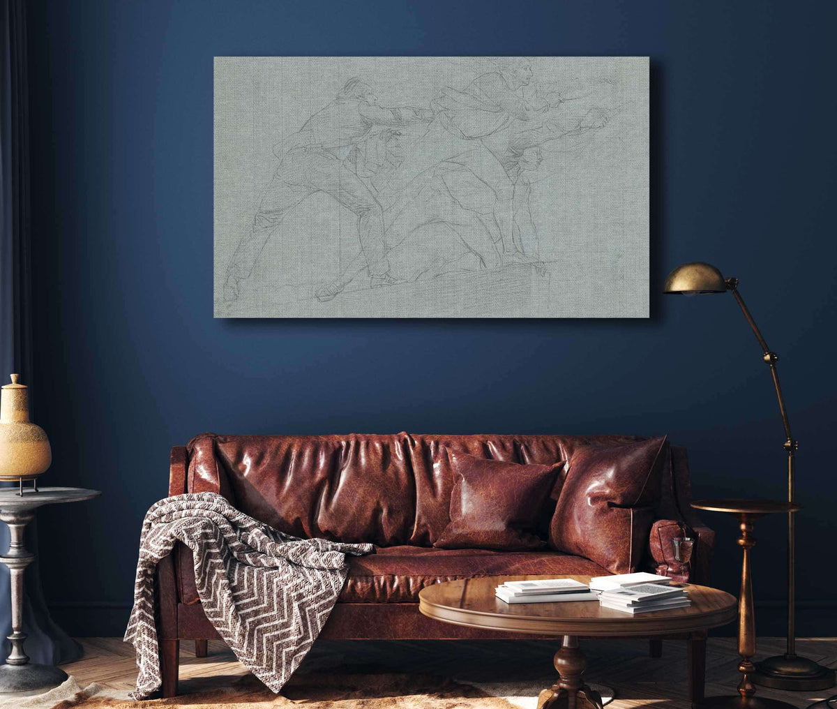 Study For The Defeat Of The Floating Batteries At Gibraltar  by John Singleton Copley