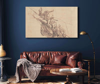 Study For The Defeat Of The Floating Batteries At Gibraltar  by John Singleton Copley