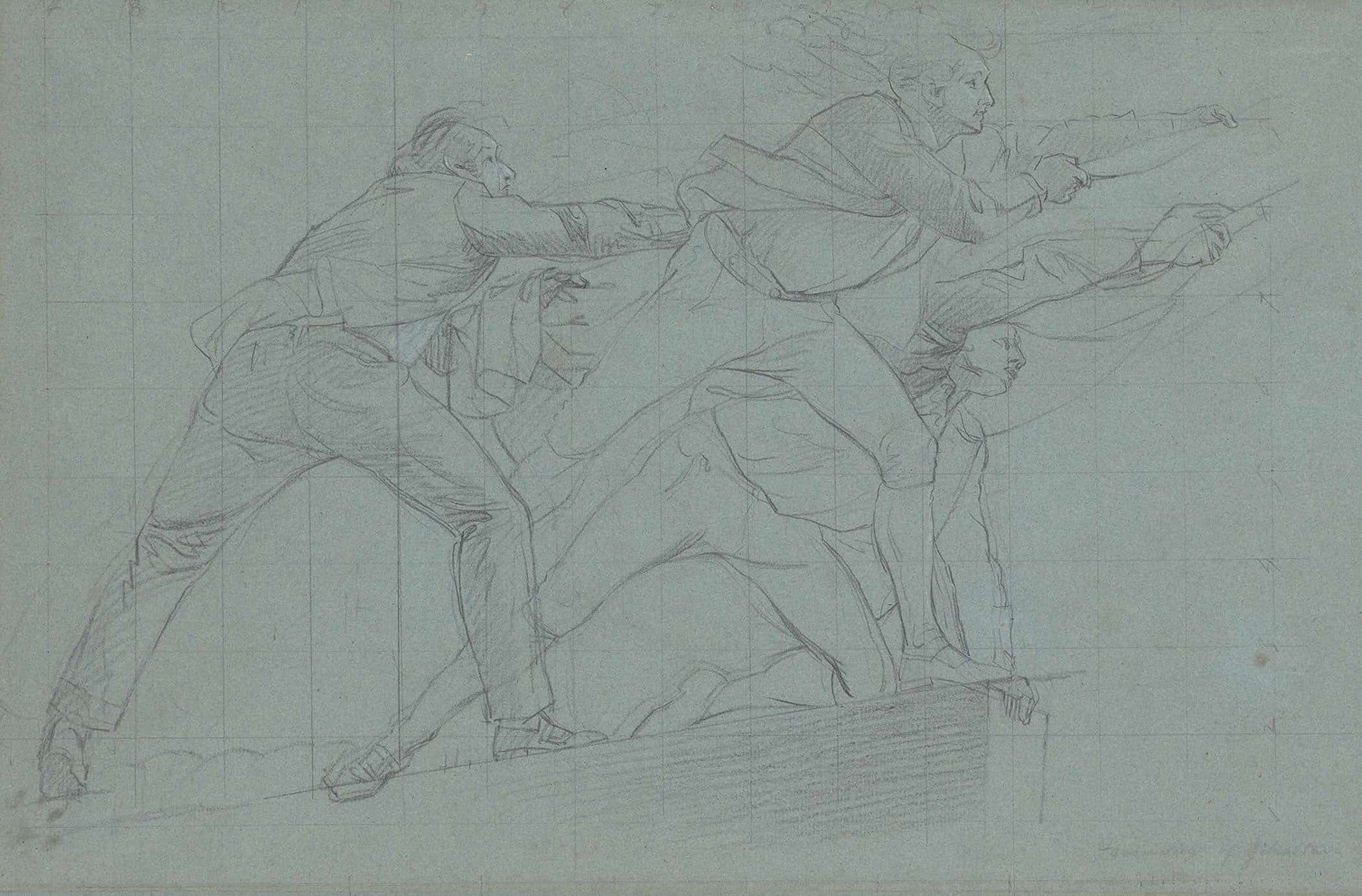 Study For The Defeat Of The Floating Batteries At Gibraltar  by John Singleton Copley