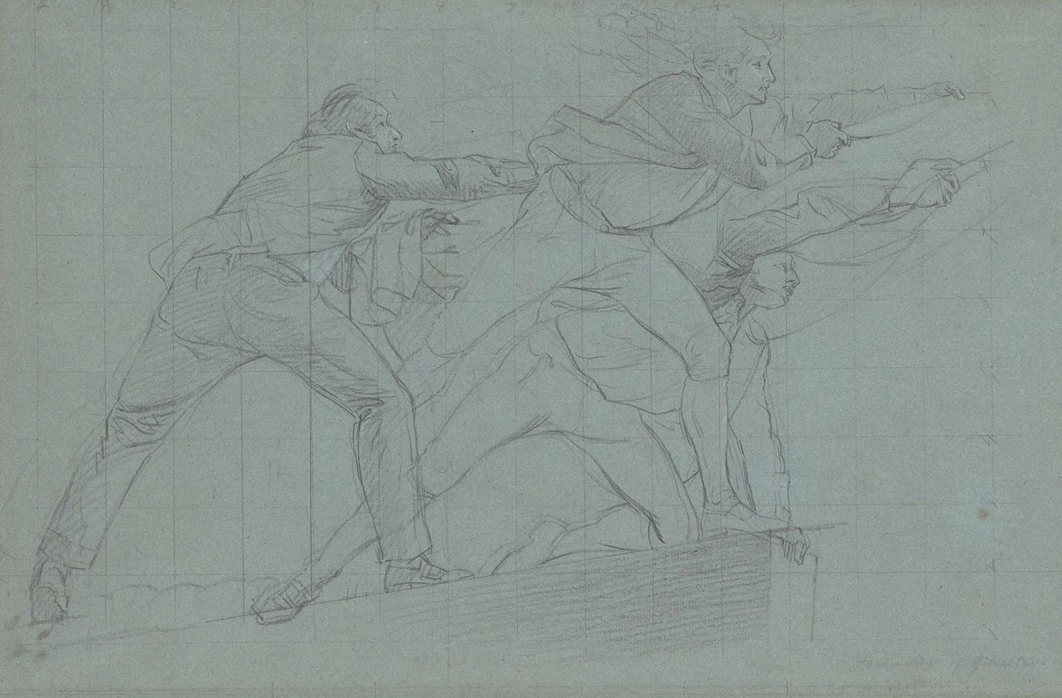 Study For The Defeat Of The Floating Batteries At Gibraltar  by John Singleton Copley