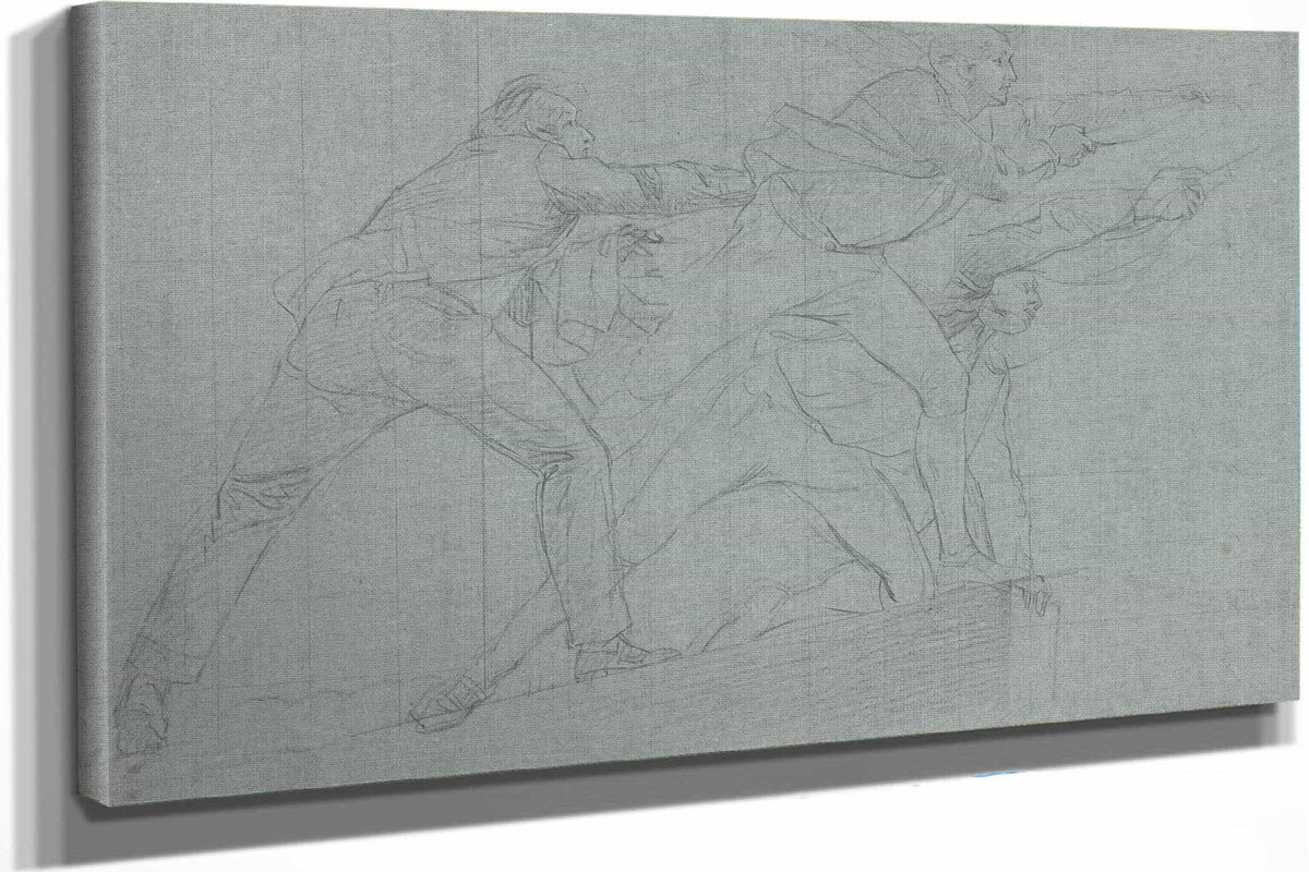 Study For The Defeat Of The Floating Batteries At Gibraltar  by John Singleton Copley