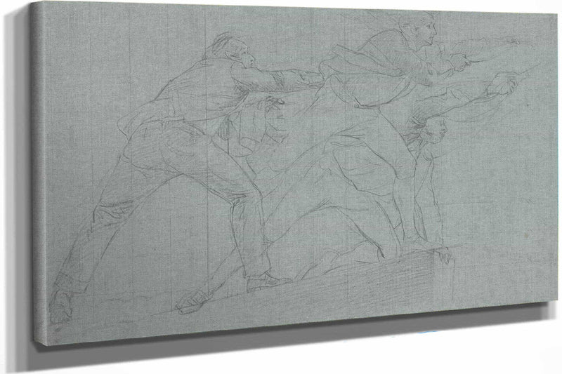 Study For The Defeat Of The Floating Batteries At Gibraltar  by John Singleton Copley