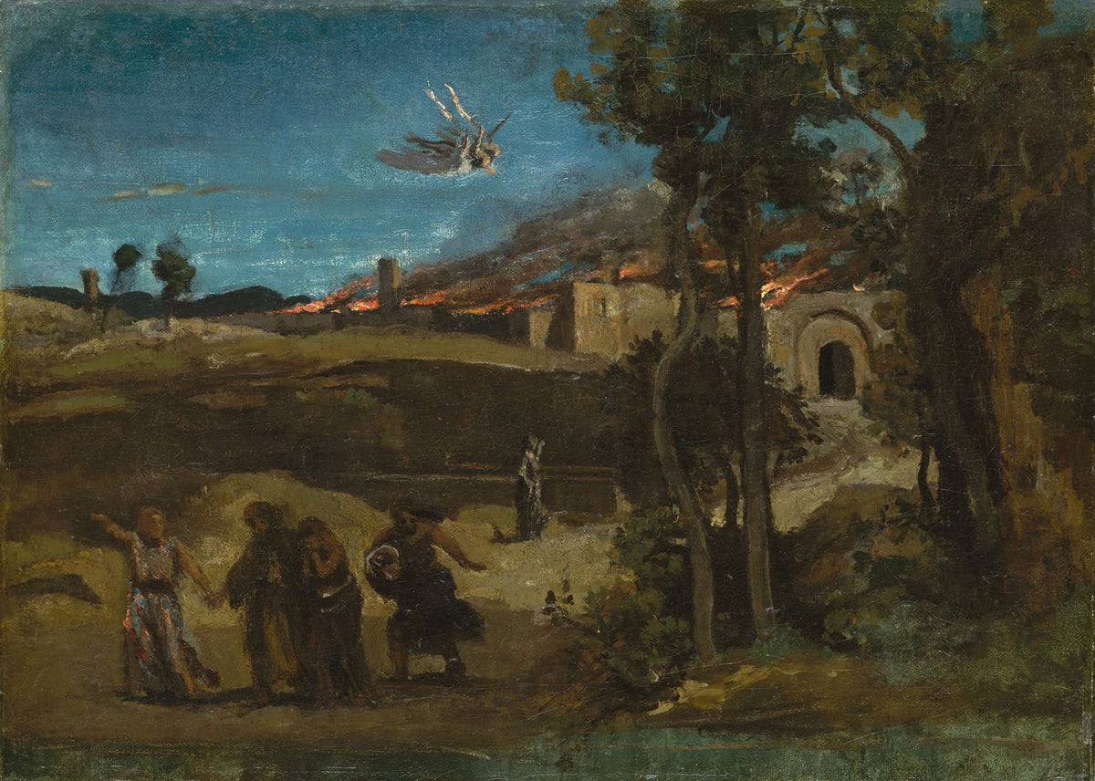 Study For The Destruction Of Sodom by Jean Baptiste Camille Corot