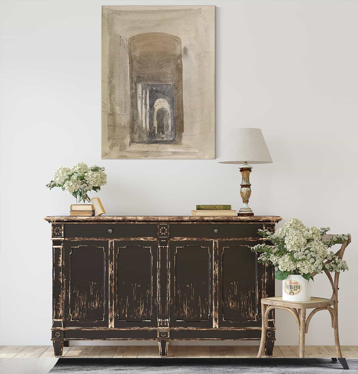 Study For The Door Of The Church Of Saint Roch Paris by David Cox