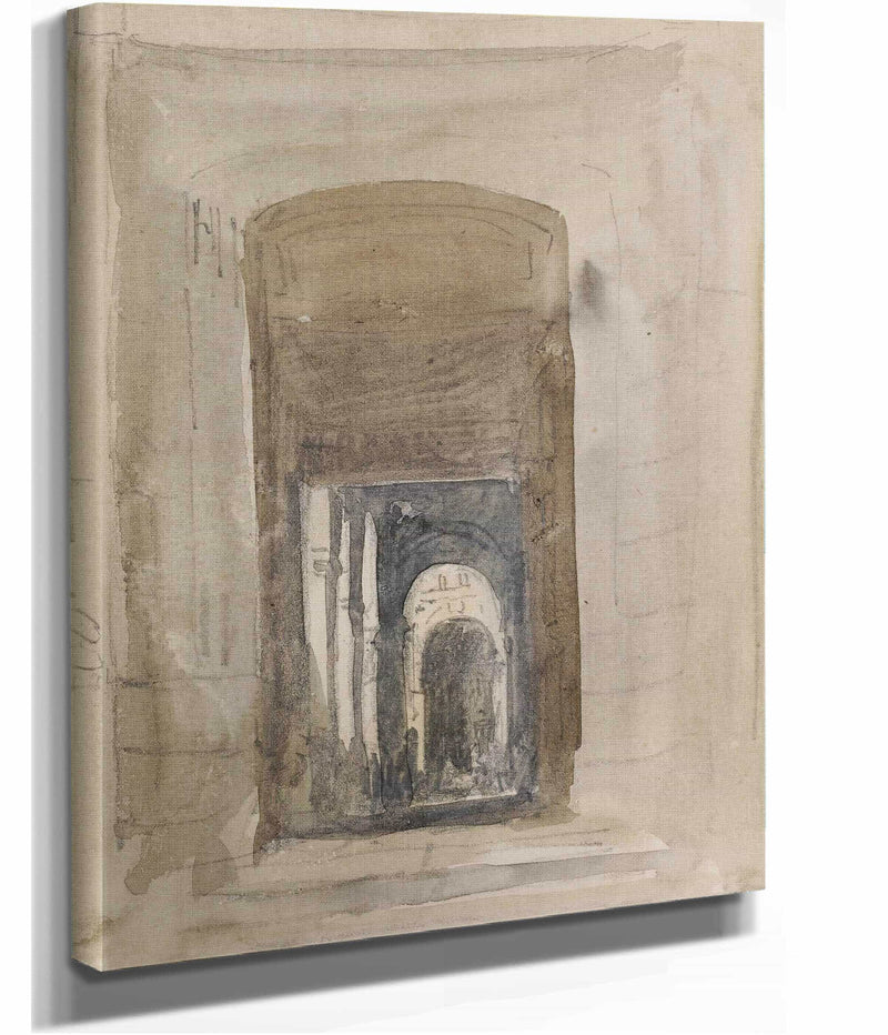 Study For The Door Of The Church Of Saint Roch Paris by David Cox