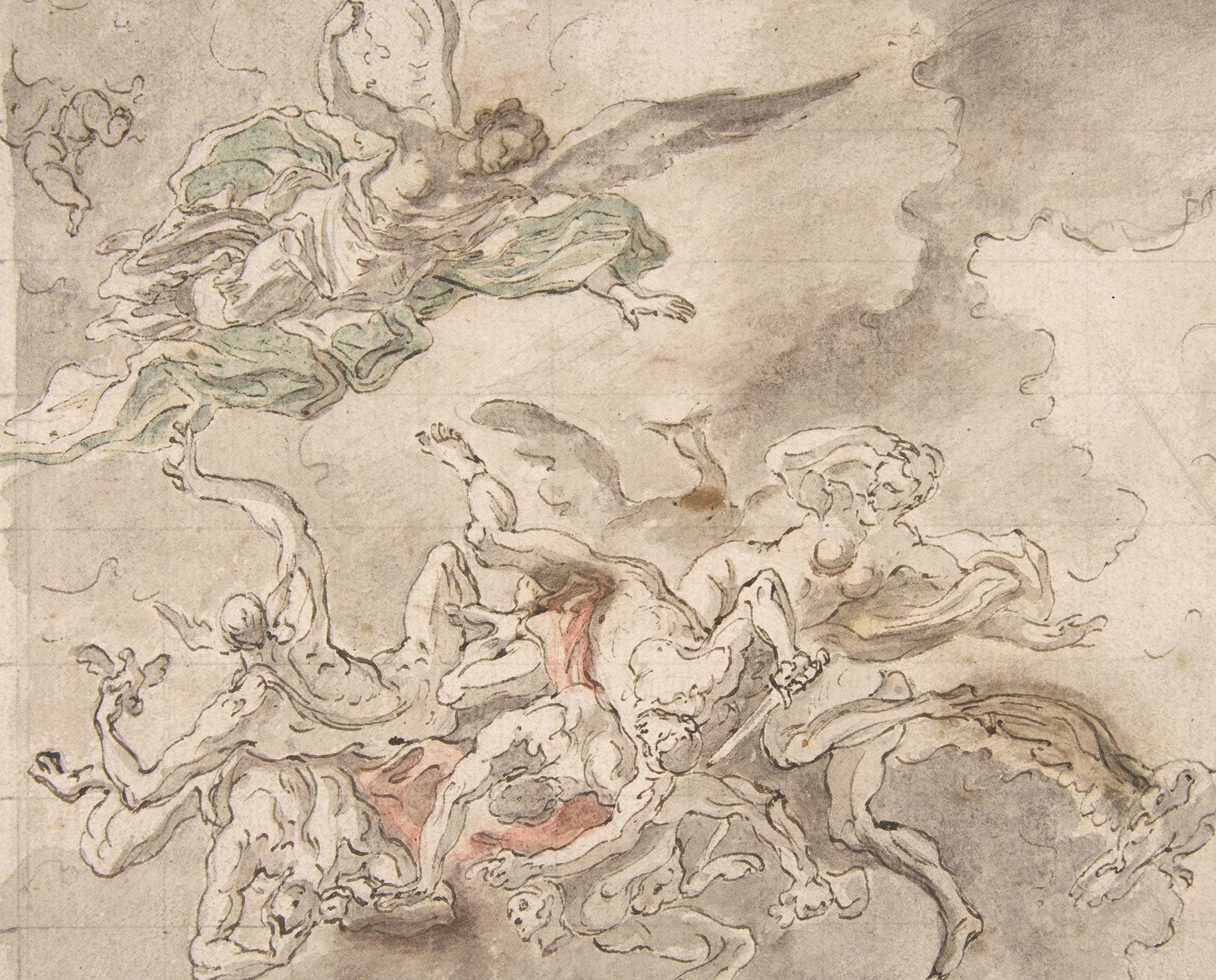 Study For The Fall Of Simon Maqus S Paolo Maggiare Naples by Francesco Solimena