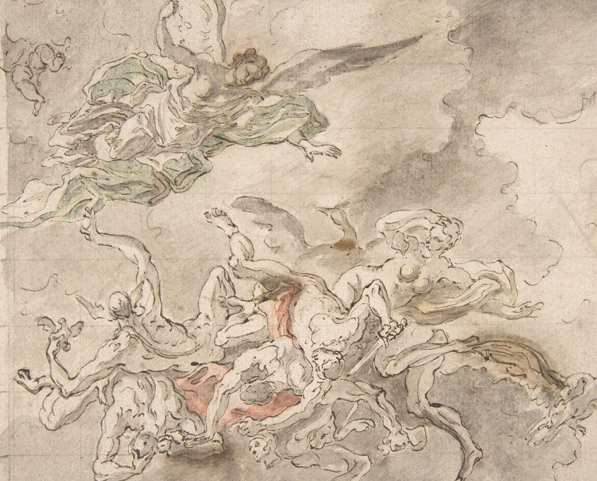 Study For The Fall Of Simon Maqus S Paolo Maggiare Naples by Francesco Solimena