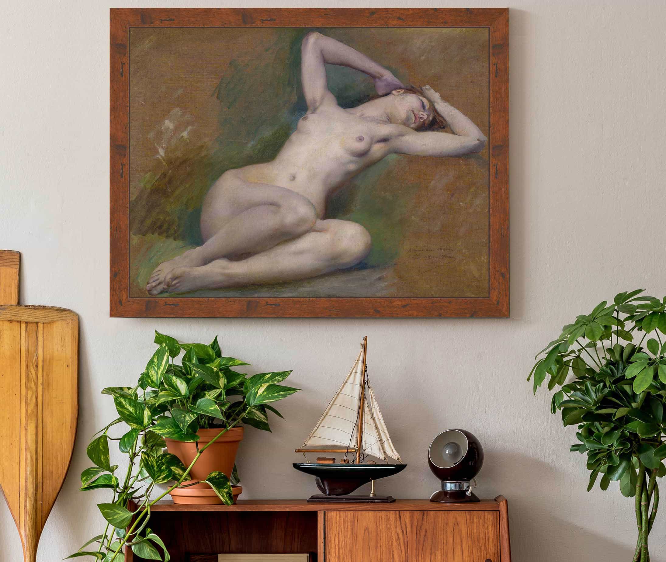 Study For The Figure Of Spring At Lopera Comique Paris by Luc Olivier Merson