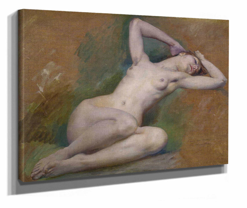 Study For The Figure Of Spring At Lopera Comique Paris by Luc Olivier Merson