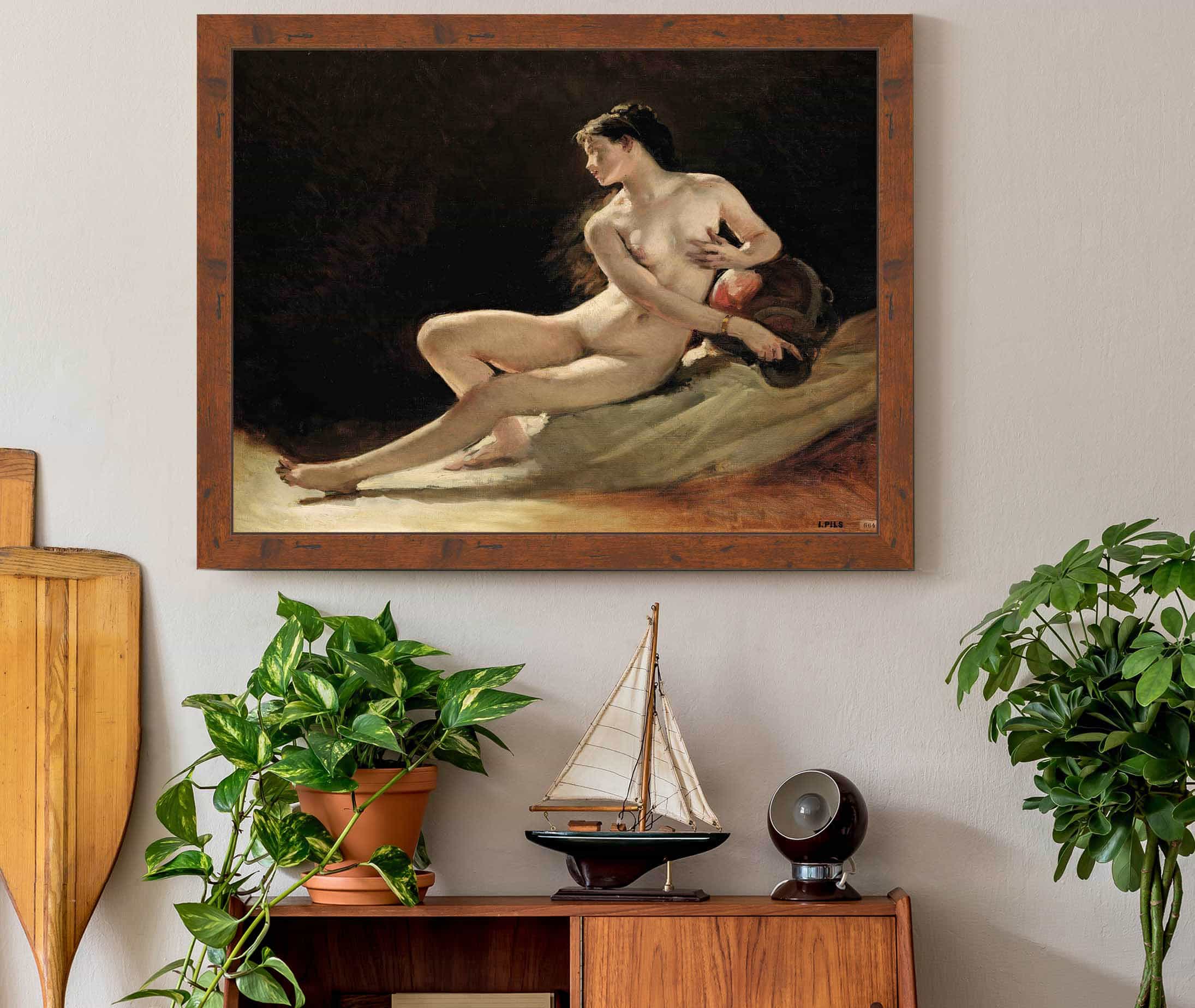 Study For The Figure Of The Seine For The Opera Garnier Paris by Isidore Pils