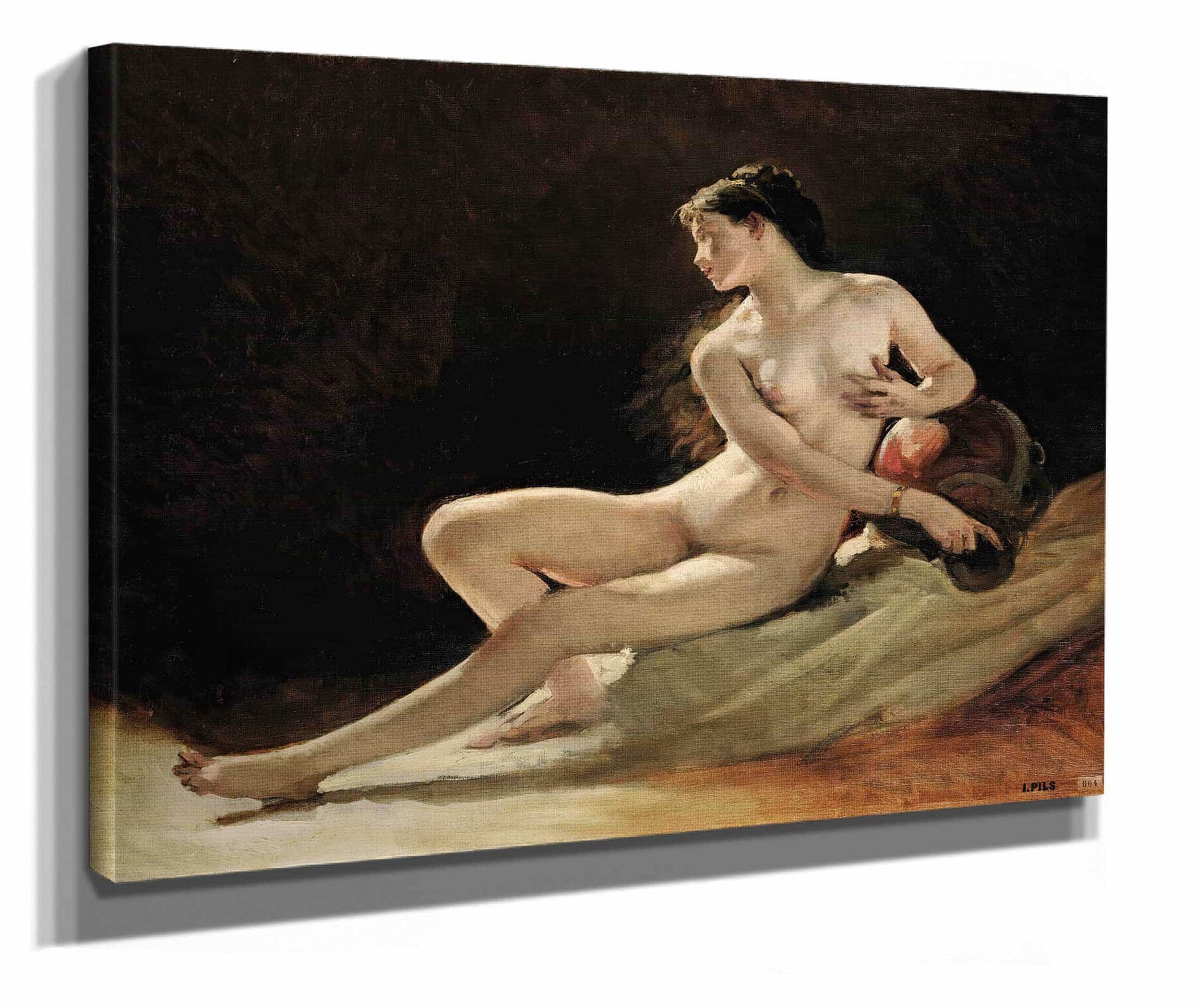 Study For The Figure Of The Seine For The Opera Garnier Paris by Isidore Pils