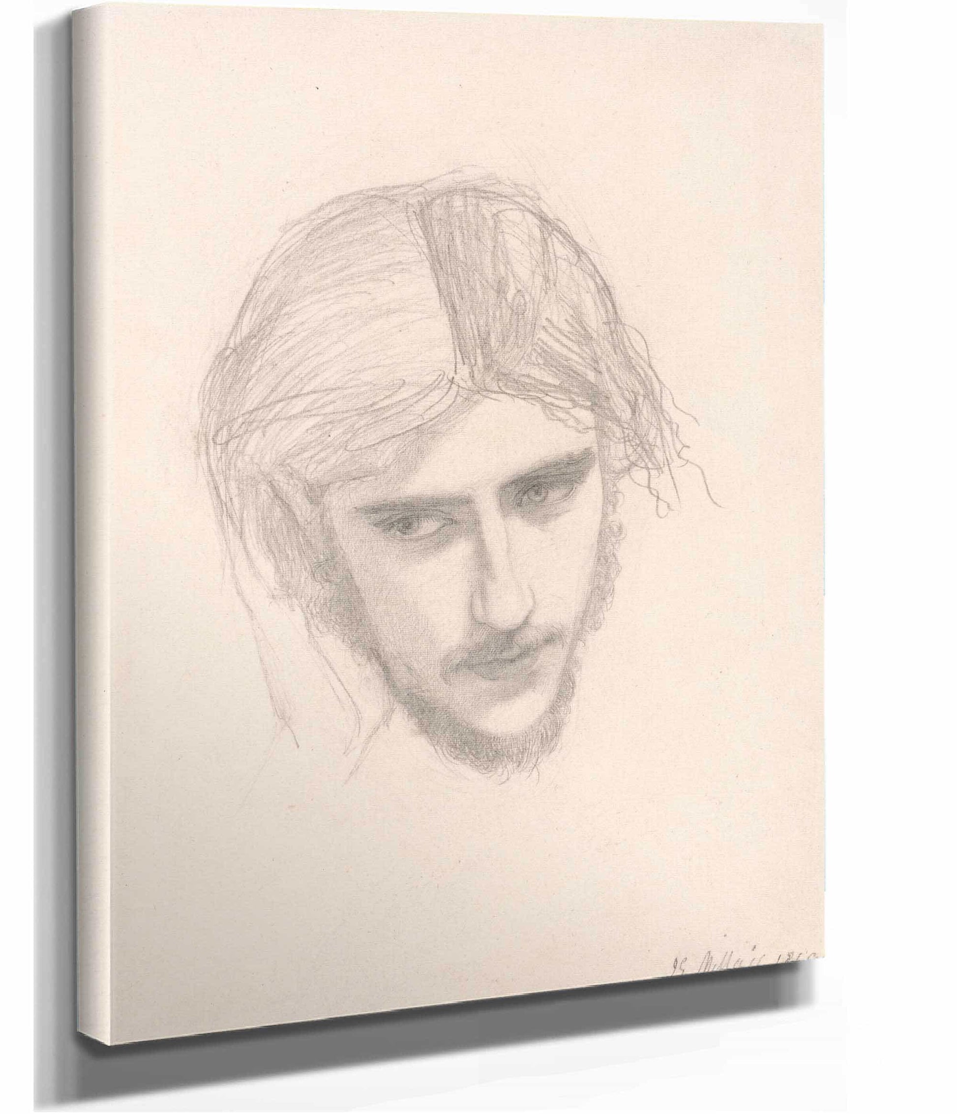 Study For The Head Of Ferdinand In Ferdinand Lured By Ariel by Sir John Everett Millais