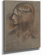 Study For The Head Of Hamlet For The Play Scene In Hamlet by Edwin Austin Abbey