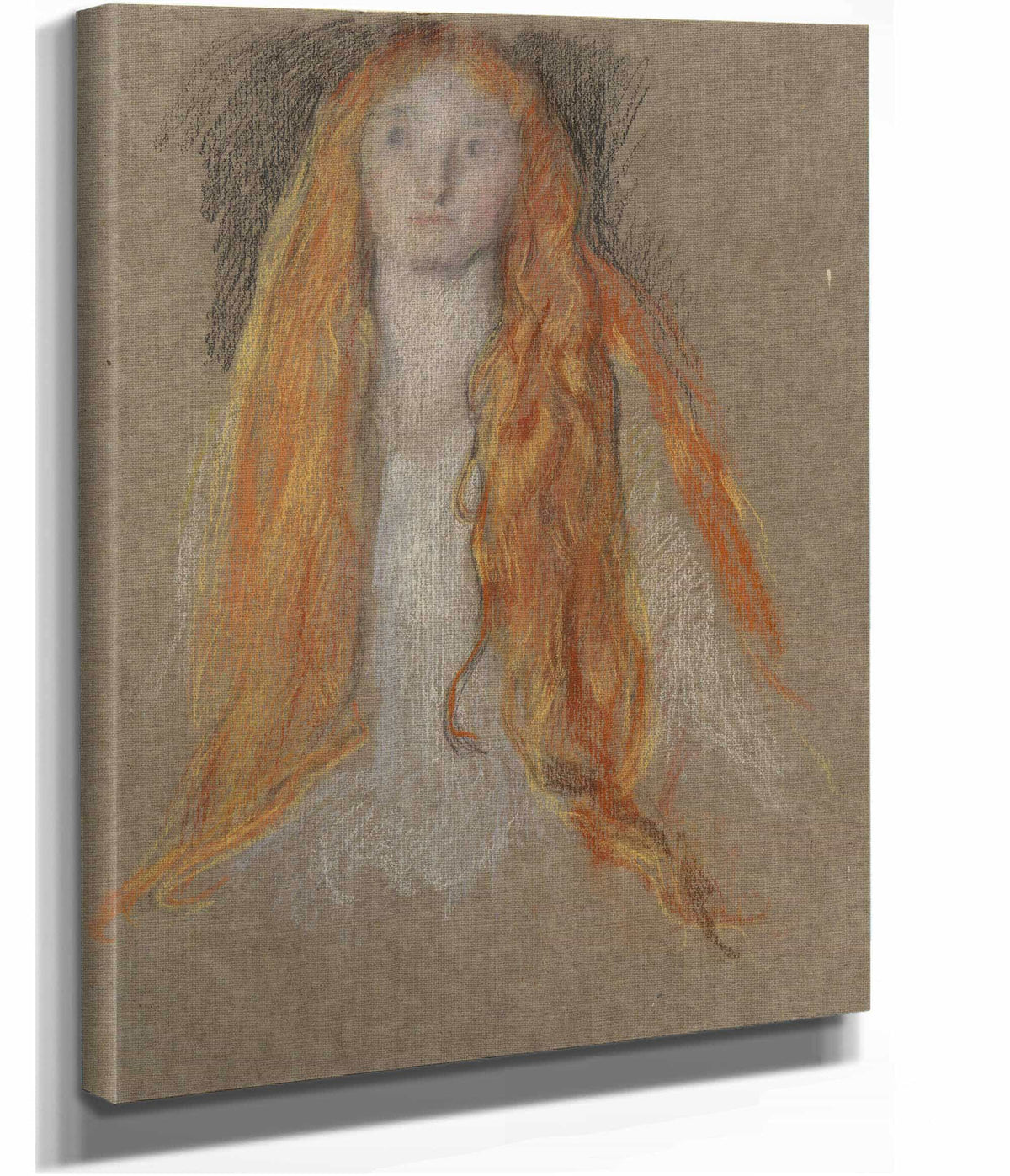 Study For The Head Of Ophelia In The Play Scene In Hamlet by Edwin Austin Abbey