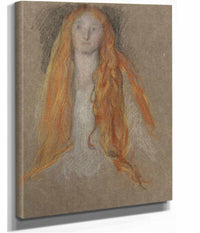 Study For The Head Of Ophelia In The Play Scene In Hamlet by Edwin Austin Abbey