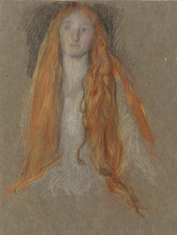 Study For The Head Of Ophelia In The Play Scene In Hamlet by Edwin Austin Abbey