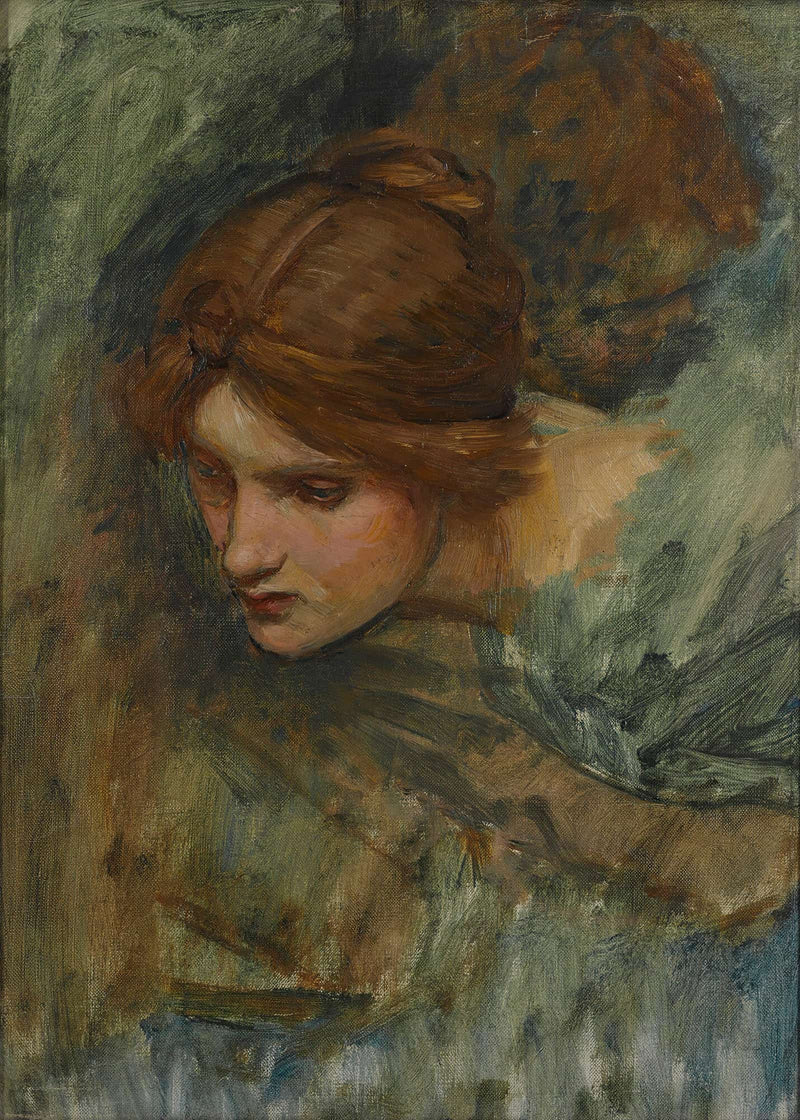 Study For The Head Of Venus In The Awakening Of Adonis by John William Waterhouse