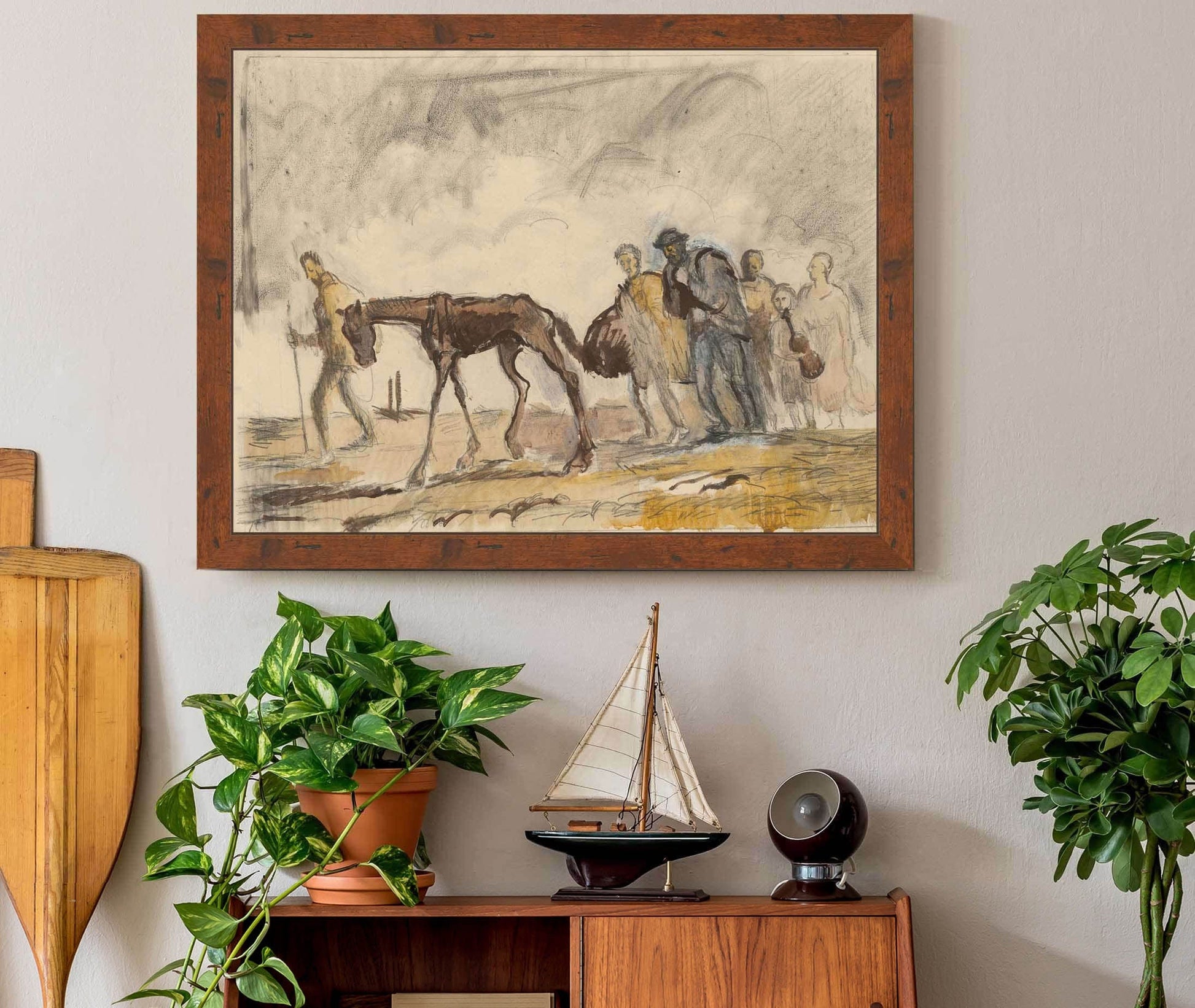 Study For The Lithograph Refugees by Cyprian Majernik