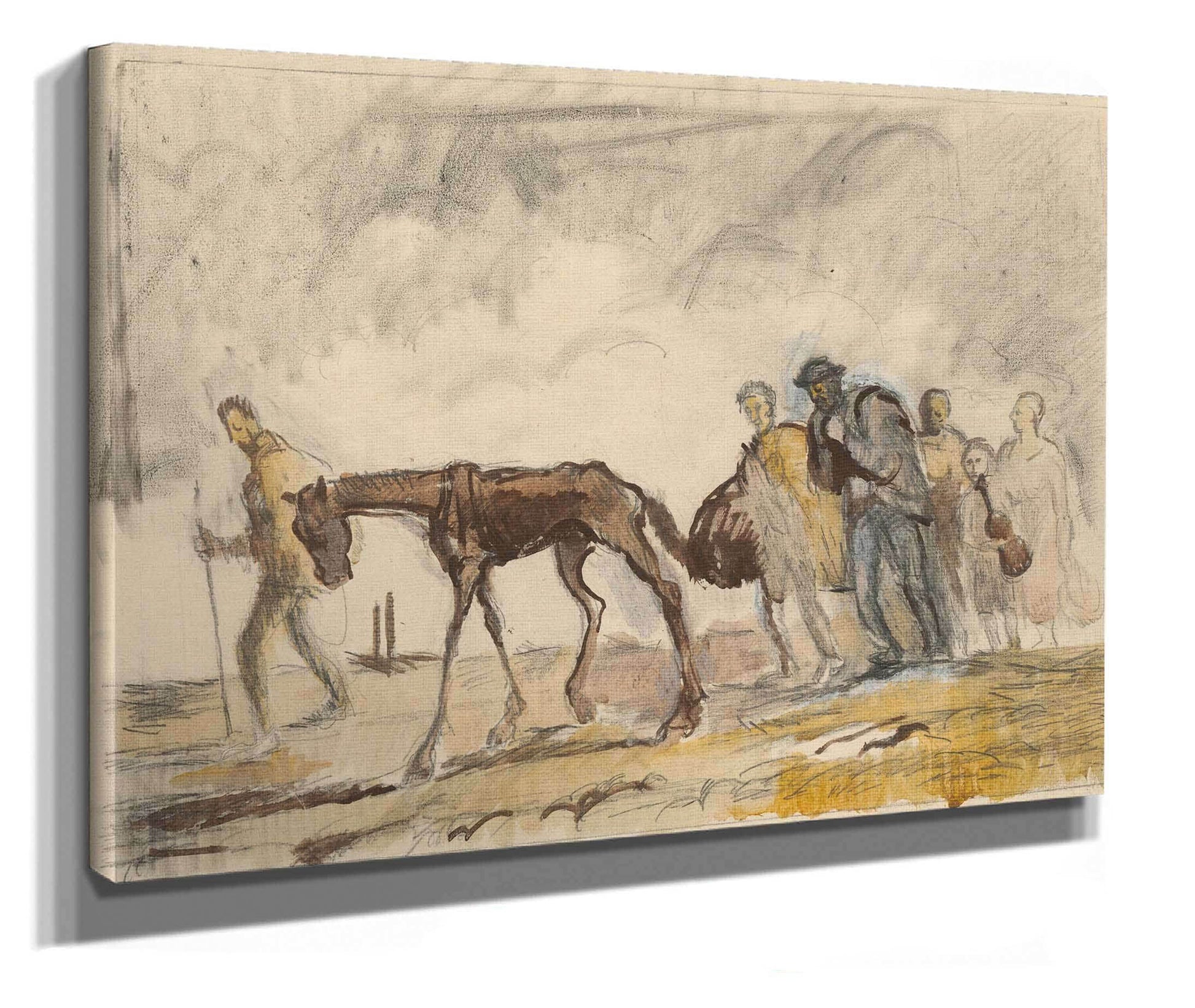 Study For The Lithograph Refugees by Cyprian Majernik