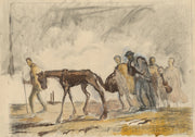 Study For The Lithograph Refugees by Cyprian Majernik