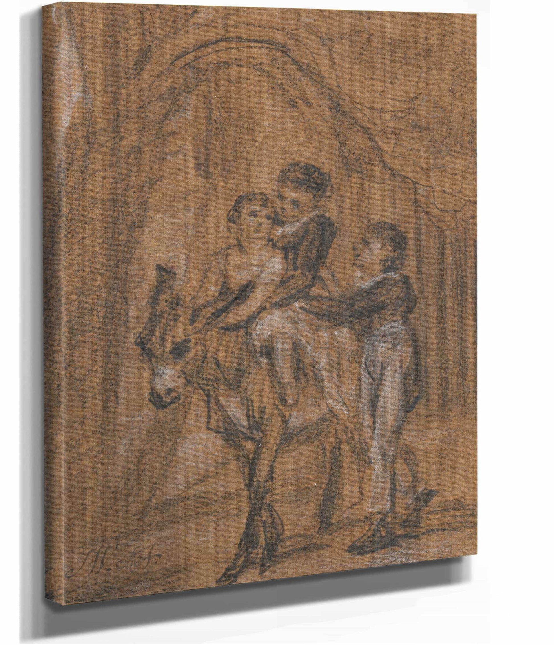 Study For The Oil Painting The Children Of Theophilus Levitt Esquire To by James Ward