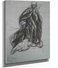 Study For The Queen From The Play Scene Hamlet Act Scene by Edwin Austin Abbey