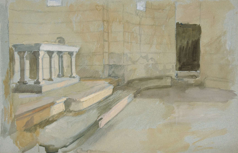 Study For The Quest Of The Holy Grail Series Of Fifteen Paintings For The Boston Public Library Completed In by Edwin Austin Abbey