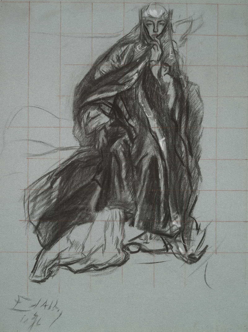 Study For The Reconciliation One Of A Series Of Paintings Executed For The Royal Exchange London by Edwin Austin Abbey