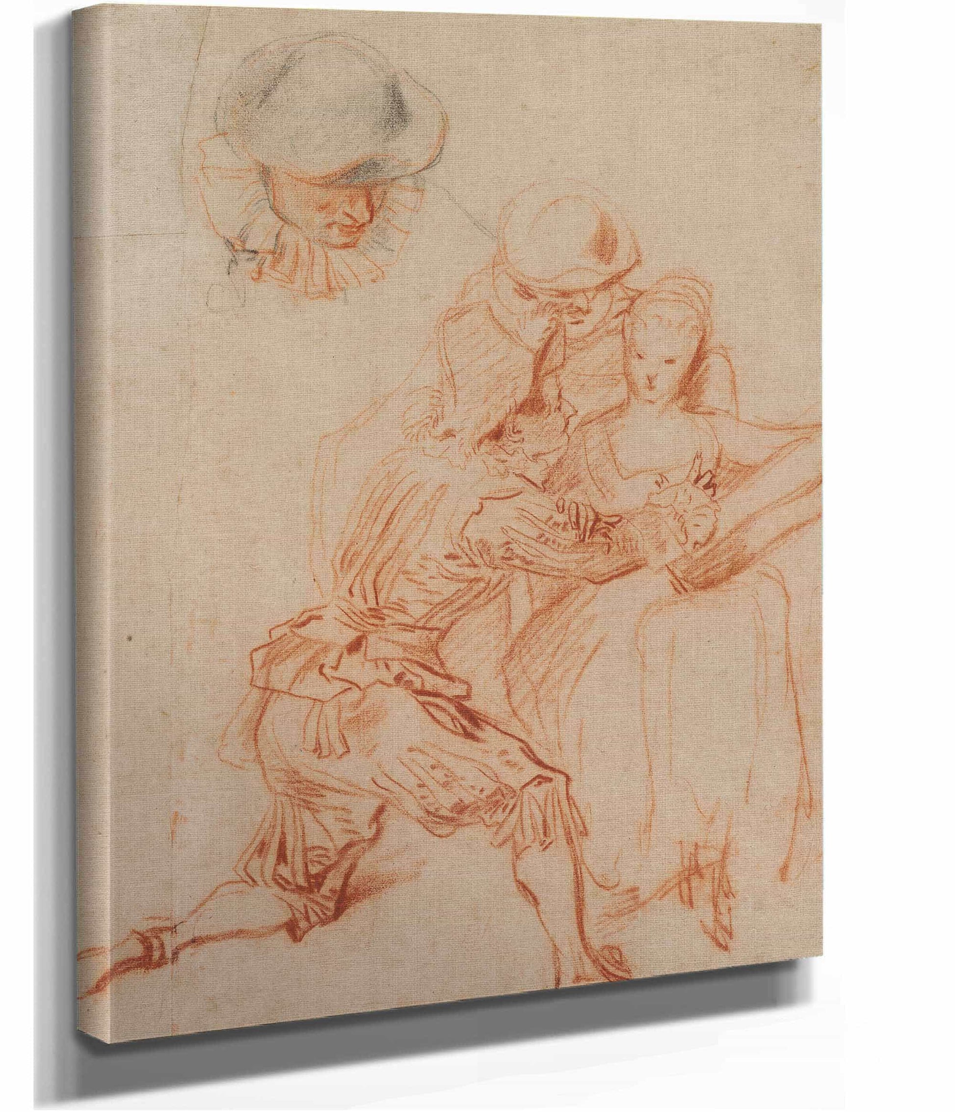 Study For The Romancer Le Conteur by Jean Antoine Watteau