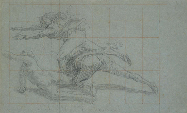 Study For The Siege Of Gibraltar Three Figures   by John Singleton Copley