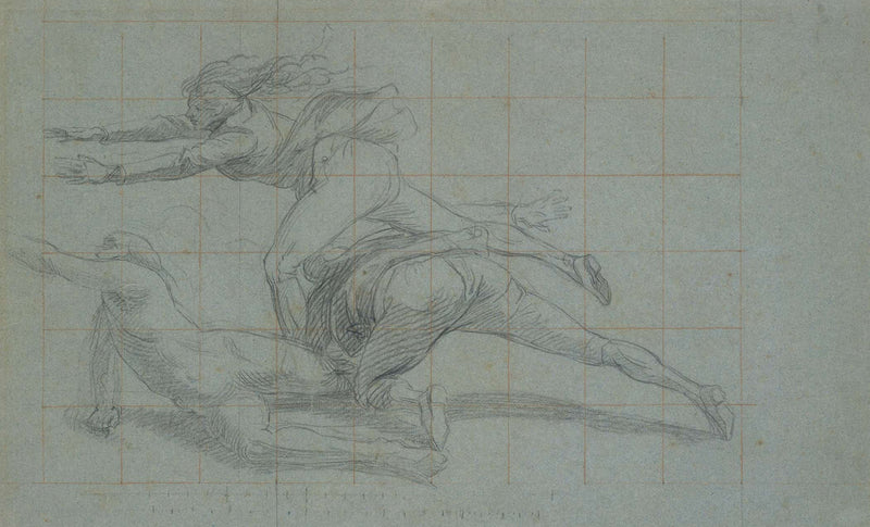 Study For The Siege Of Gibraltar Three Figures   by John Singleton Copley