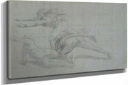 Study For The Siege Of Gibraltar Three Figures   by John Singleton Copley