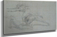 Study For The Siege Of Gibraltar Three Figures   by John Singleton Copley