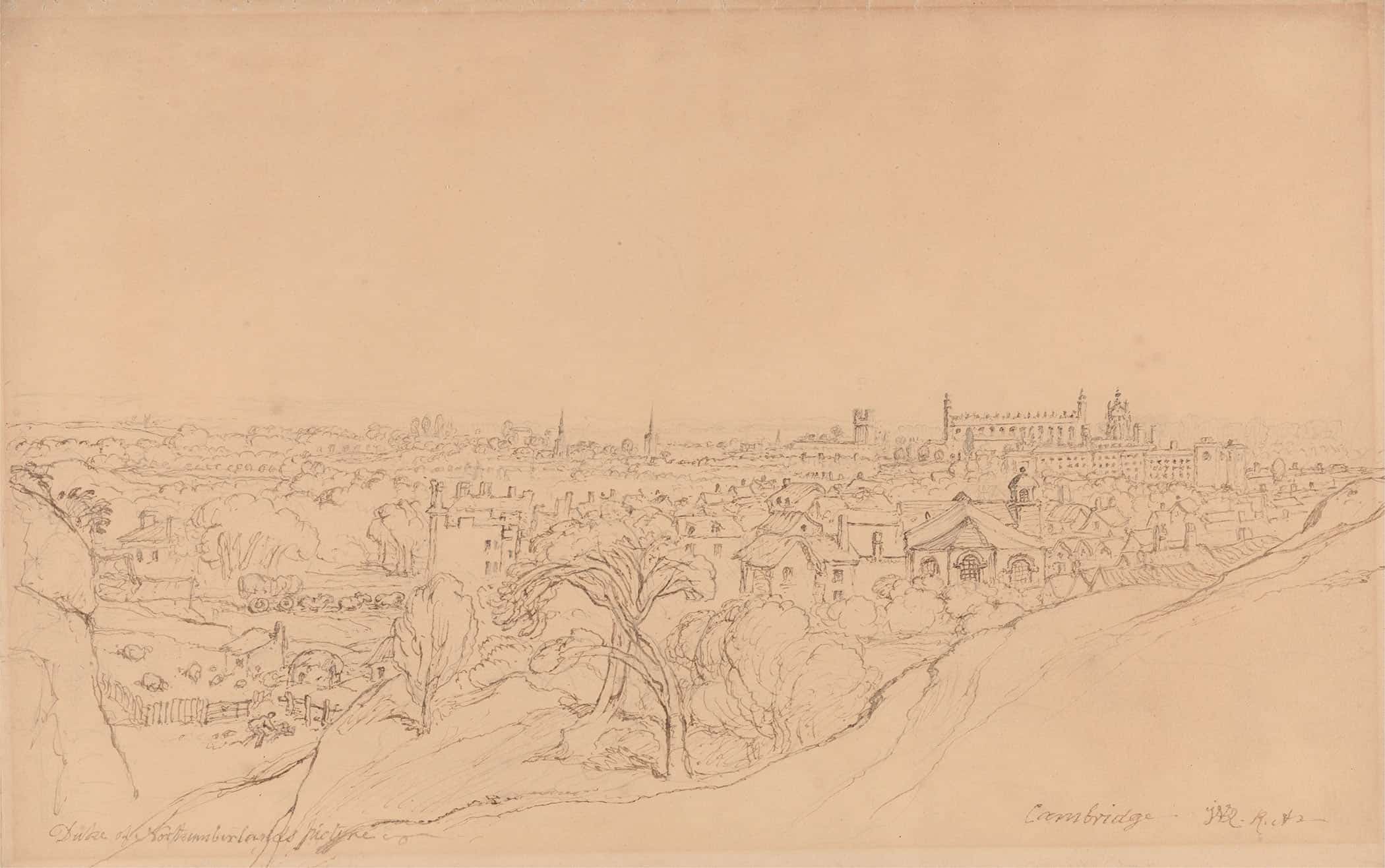 Study For The View Of Cambridge From Castle Hill by James Ward